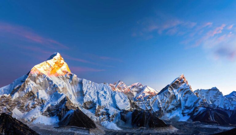 Mt. Everest, Mt. Nuptse, Mt. Lhotse & Mt. Makalu